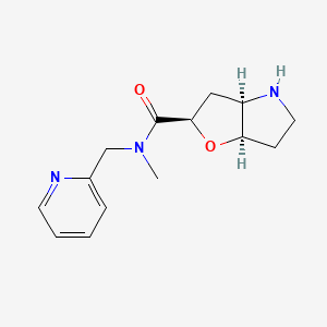molecular formula C14H19N3O2 B8138664 (2R,3aR,6aR)-N-methyl-N-(pyridin-2-ylmethyl)-3,3a,4,5,6,6a-hexahydro-2H-furo[3,2-b]pyrrole-2-carboxamide 