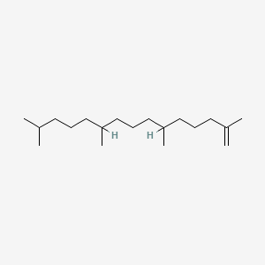 molecular formula C19H38 B8138694 1-Pentadecene, 2,6,10,14-tetramethyl- CAS No. 60976-73-0