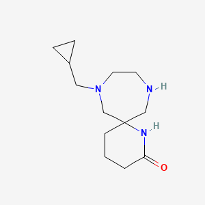 molecular formula C13H23N3O B8138758 8-(Cyclopropylmethyl)-1,8,11-triazaspiro[5.6]dodecan-2-one 