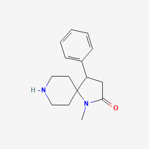 molecular formula C15H20N2O B8138767 1-Methyl-4-Phenyl-1,8-Diazaspiro[4.5]Decan-2-One 