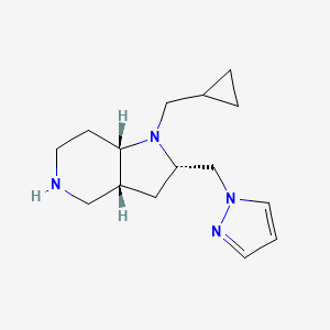 molecular formula C15H24N4 B8138769 Rel-(2S,3Ar,7As)-2-((1H-Pyrazol-1-Yl)Methyl)-1-(Cyclopropylmethyl)Octahydro-1H-Pyrrolo[3,2-C]Pyridine 