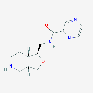 molecular formula C13H18N4O2 B8138774 N-(((1S,3As,7As)-Octahydrofuro[3,4-C]Pyridin-1-Yl)Methyl)Pyrazine-2-Carboxamide 