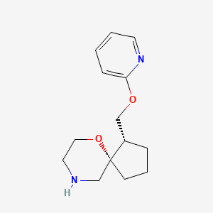 molecular formula C14H20N2O2 B8138782 Rel-(1S,5S)-1-((Pyridin-2-Yloxy)Methyl)-6-Oxa-9-Azaspiro[4.5]Decane 