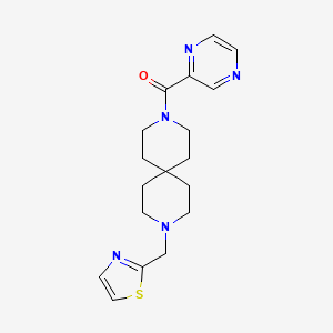 Pyrazin-2-yl(9-(thiazol-2-ylmethyl)-3,9-diazaspiro[5.5]undecan-3-yl)methanone