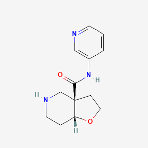 molecular formula C13H17N3O2 B8138804 (3aR,7aR)-N-(pyridin-3-yl)octahydrofuro[3,2-c]pyridine-3a-carboxamide 