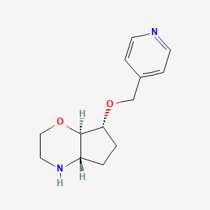 molecular formula C13H18N2O2 B8138811 Rel-(4As,7R,7Ar)-7-(Pyridin-4-Ylmethoxy)Octahydrocyclopenta[B][1,4]Oxazine 