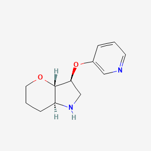 molecular formula C12H16N2O2 B8138818 (3S,3aS,7aS)-3-(pyridin-3-yloxy)octahydropyrano[3,2-b]pyrrole 