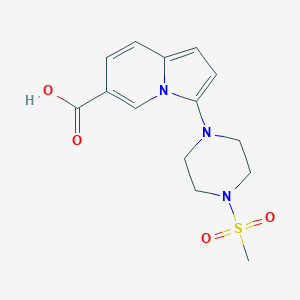 3-(4-(Methylsulfonyl)piperazin-1-yl)indolizine-6-carboxylic acid