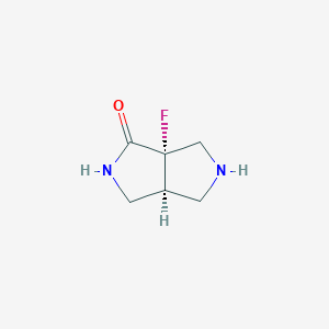 molecular formula C6H9FN2O B8138835 rel-(3aS,6aS)-6a-fluorohexahydropyrrolo[3,4-c]pyrrol-1(2H)-one 