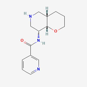 molecular formula C14H19N3O2 B8138838 N-((4aS,8R,8aS)-octahydro-2H-pyrano[3,2-c]pyridin-8-yl)nicotinamide 