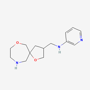 N-(1,7-dioxa-10-azaspiro[4.6]undecan-3-ylmethyl)pyridin-3-amine