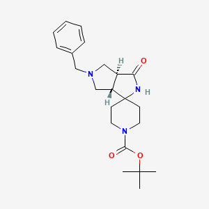 molecular formula C22H31N3O3 B8138877 Trans-Tert-Butyl 5-Benzyl-3-Oxohexahydro-2H-Spiro[Piperidine-4,1-Pyrrolo[3,4-C]Pyrrole]-1-Carboxylate 