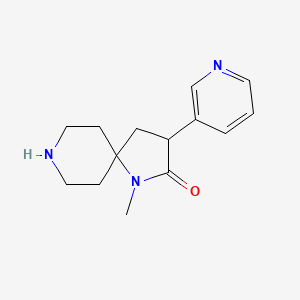 molecular formula C14H19N3O B8138891 1-Methyl-3-(Pyridin-3-Yl)-1,8-Diazaspiro[4.5]Decan-2-One 