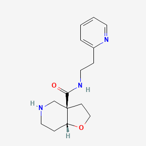 molecular formula C15H21N3O2 B8138899 (3aR,7aR)-N-(2-(pyridin-2-yl)ethyl)octahydrofuro[3,2-c]pyridine-3a-carboxamide 