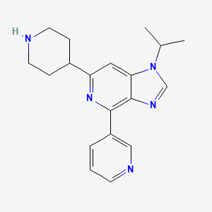 molecular formula C19H23N5 B8138918 1-Isopropyl-6-(piperidin-4-yl)-4-(pyridin-3-yl)-1H-imidazo[4,5-c]pyridine 
