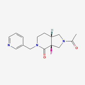 molecular formula C15H18FN3O2 B8138962 cis-2-Acetyl-3a-fluoro-5-(pyridin-3-ylmethyl)hexahydro-1H-pyrrolo[3,4-c]pyridin-4(2H)-one 