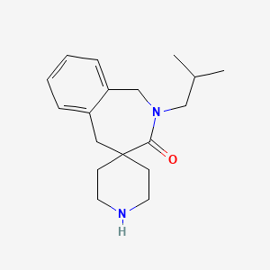 molecular formula C18H26N2O B8138979 2-(2-Methylpropyl)spiro[1,5-dihydro-2-benzazepine-4,4'-piperidine]-3-one 