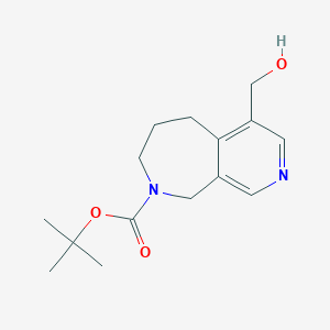 molecular formula C15H22N2O3 B8138982 tert-Butyl 4-(hydroxymethyl)-6,7-dihydro-5H-pyrido[3,4-c]azepine-8(9H)-carboxylate 