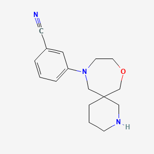 molecular formula C16H21N3O B8138989 3-(8-Oxa-2,11-Diazaspiro[5.6]Dodecan-11-Yl)Benzonitrile 