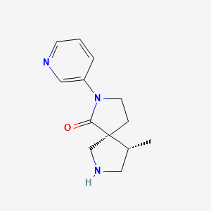 molecular formula C13H17N3O B8139003 Rel-(5S,9S)-9-Methyl-2-(Pyridin-3-Yl)-2,7-Diazaspiro[4.4]Nonan-1-One 