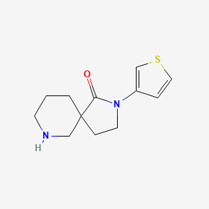 molecular formula C12H16N2OS B8139024 2-(Thiophen-3-yl)-2,7-diazaspiro[4.5]decan-1-one 
