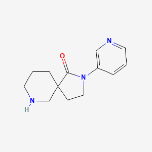 molecular formula C13H17N3O B8139028 2-(Pyridin-3-yl)-2,7-diazaspiro[4.5]decan-1-one 