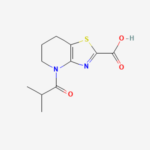 molecular formula C11H14N2O3S B8139036 4-Isobutyryl-4,5,6,7-tetrahydrothiazolo[4,5-b]pyridine-2-carboxylic acid 