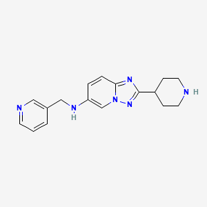 molecular formula C17H20N6 B8139038 2-(Piperidin-4-yl)-N-(pyridin-3-ylmethyl)-[1,2,4]triazolo[1,5-a]pyridin-6-amine 