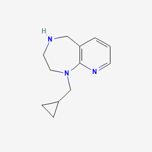 molecular formula C12H17N3 B8139054 1-(cyclopropylmethyl)-2,3,4,5-tetrahydro-1H-pyrido[2,3-e][1,4]diazepine 