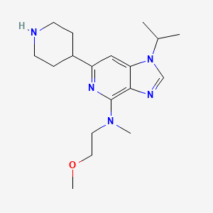 molecular formula C18H29N5O B8139061 1-Isopropyl-N-(2-Methoxyethyl)-N-Methyl-6-(Piperidin-4-Yl)-1H-Imidazo[4,5-C]Pyridin-4-Amine 
