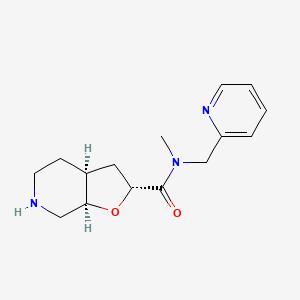 molecular formula C15H21N3O2 B8139069 rel-(2R,3aS,7aR)-N-methyl-N-(pyridin-2-ylmethyl)octahydrofuro[2,3-c]pyridine-2-carboxamide 