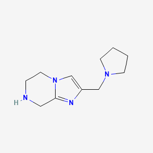 molecular formula C11H18N4 B8139086 2-(Pyrrolidin-1-ylmethyl)-5,6,7,8-tetrahydroimidazo[1,2-a]pyrazine 