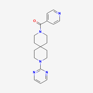 molecular formula C19H23N5O B8139094 Pyridin-4-yl(9-(pyrimidin-2-yl)-3,9-diazaspiro[5.5]undecan-3-yl)methanone 