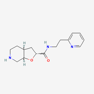 molecular formula C15H21N3O2 B8139151 (2R,3aS,7aR)-N-(2-(pyridin-2-yl)ethyl)octahydrofuro[2,3-c]pyridine-2-carboxamide 