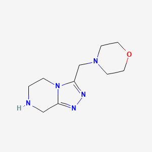 molecular formula C10H17N5O B8139163 4-((5,6,7,8-Tetrahydro-[1,2,4]Triazolo[4,3-A]Pyrazin-3-Yl)Methyl)Morpholine 