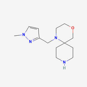 molecular formula C13H22N4O B8139188 1-((1-Methyl-1H-pyrazol-3-yl)methyl)-4-oxa-1,9-diazaspiro[5.5]undecane 