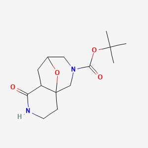 molecular formula C14H22N2O4 B8139196 Tert-Butyl 1-Oxooctahydro-4A,8-Epoxypyrido[4,3-C]Azepine-6(5H)-Carboxylate 