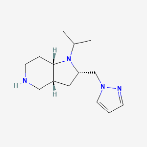 molecular formula C14H24N4 B8139212 (2S,3aR,7aS)-2-((1H-pyrazol-1-yl)methyl)-1-isopropyloctahydro-1H-pyrrolo[3,2-c]pyridine 