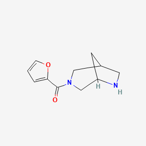 molecular formula C11H14N2O2 B8139241 3,6-Diazabicyclo[3.2.1]octan-3-yl(furan-2-yl)methanone 
