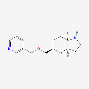 molecular formula C14H20N2O2 B8139259 (3aR,5R,7aR)-5-((pyridin-3-ylmethoxy)methyl)octahydropyrano[3,2-b]pyrrole 