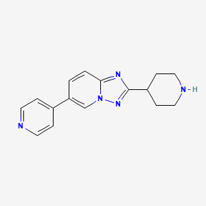 molecular formula C16H17N5 B8139265 2-(Piperidin-4-Yl)-6-(Pyridin-4-Yl)-[1,2,4]Triazolo[1,5-A]Pyridine 