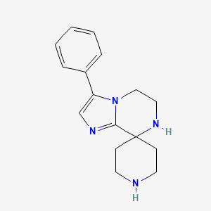 molecular formula C16H20N4 B8139274 3-Phenyl-6,7-dihydro-5H-spiro[imidazo[1,2-a]pyrazine-8,4'-piperidine] 