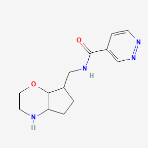 molecular formula C13H18N4O2 B8139279 N-((Octahydrocyclopenta[B][1,4]Oxazin-7-Yl)Methyl)Pyridazine-4-Carboxamide 