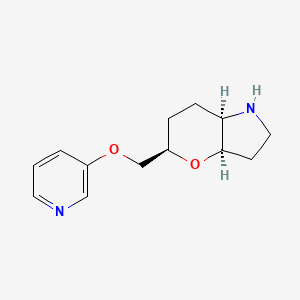 molecular formula C13H18N2O2 B8139284 (3aR,5R,7aR)-5-((pyridin-3-yloxy)methyl)octahydropyrano[3,2-b]pyrrole 