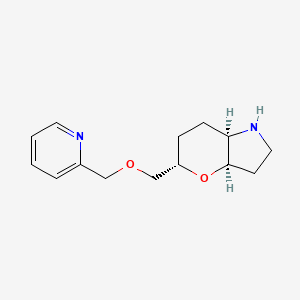 molecular formula C14H20N2O2 B8139291 (3aR,5S,7aR)-5-((pyridin-2-ylmethoxy)methyl)octahydropyrano[3,2-b]pyrrole 
