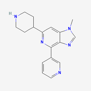 molecular formula C17H19N5 B8139292 1-Methyl-6-(piperidin-4-yl)-4-(pyridin-3-yl)-1H-imidazo[4,5-c]pyridine 