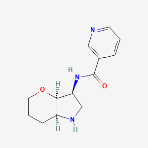 molecular formula C13H17N3O2 B8139314 N-((3S,3aR,7aS)-octahydropyrano[3,2-b]pyrrol-3-yl)nicotinamide 