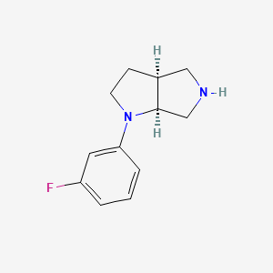 molecular formula C12H15FN2 B8139330 cis-1-(3-Fluorophenyl)octahydropyrrolo[3,4-b]pyrrole 