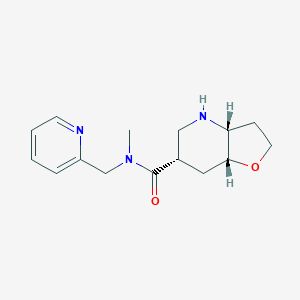 molecular formula C15H21N3O2 B8139368 (3aR,6S,7aR)-N-methyl-N-(pyridin-2-ylmethyl)octahydrofuro[3,2-b]pyridine-6-carboxamide 