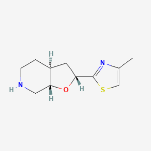 molecular formula C11H16N2OS B8139399 (2R,3aS,7aS)-2-(4-methylthiazol-2-yl)octahydrofuro[2,3-c]pyridine 